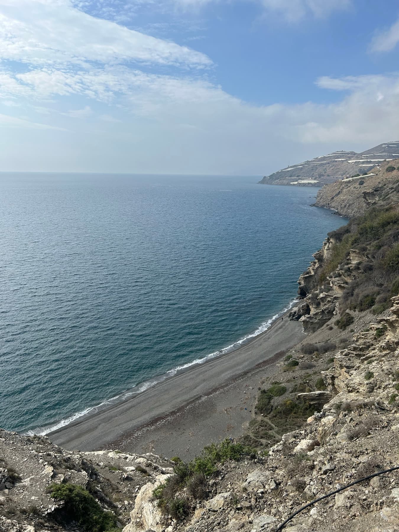 Cliff above a southern beach