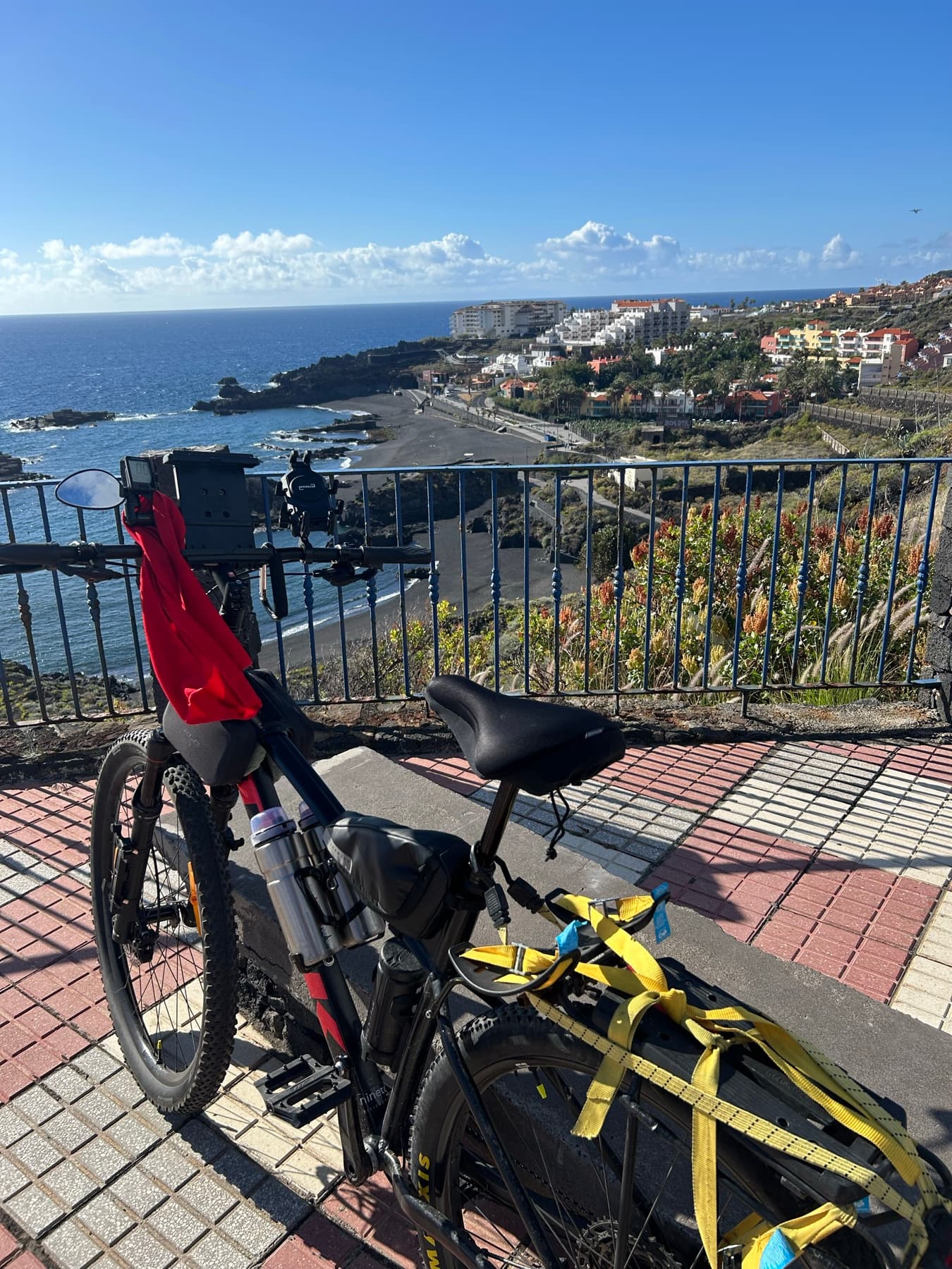 Bicycle at a viewpoint over the Canary coast