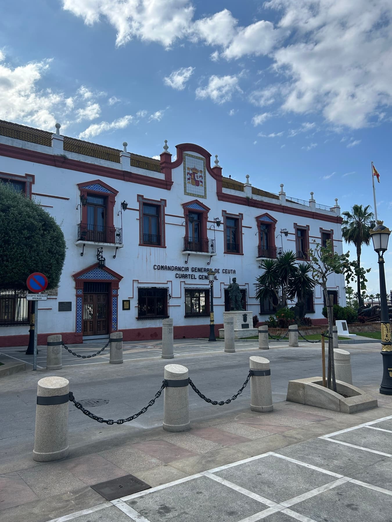 Facade of the General Command building in Ceuta