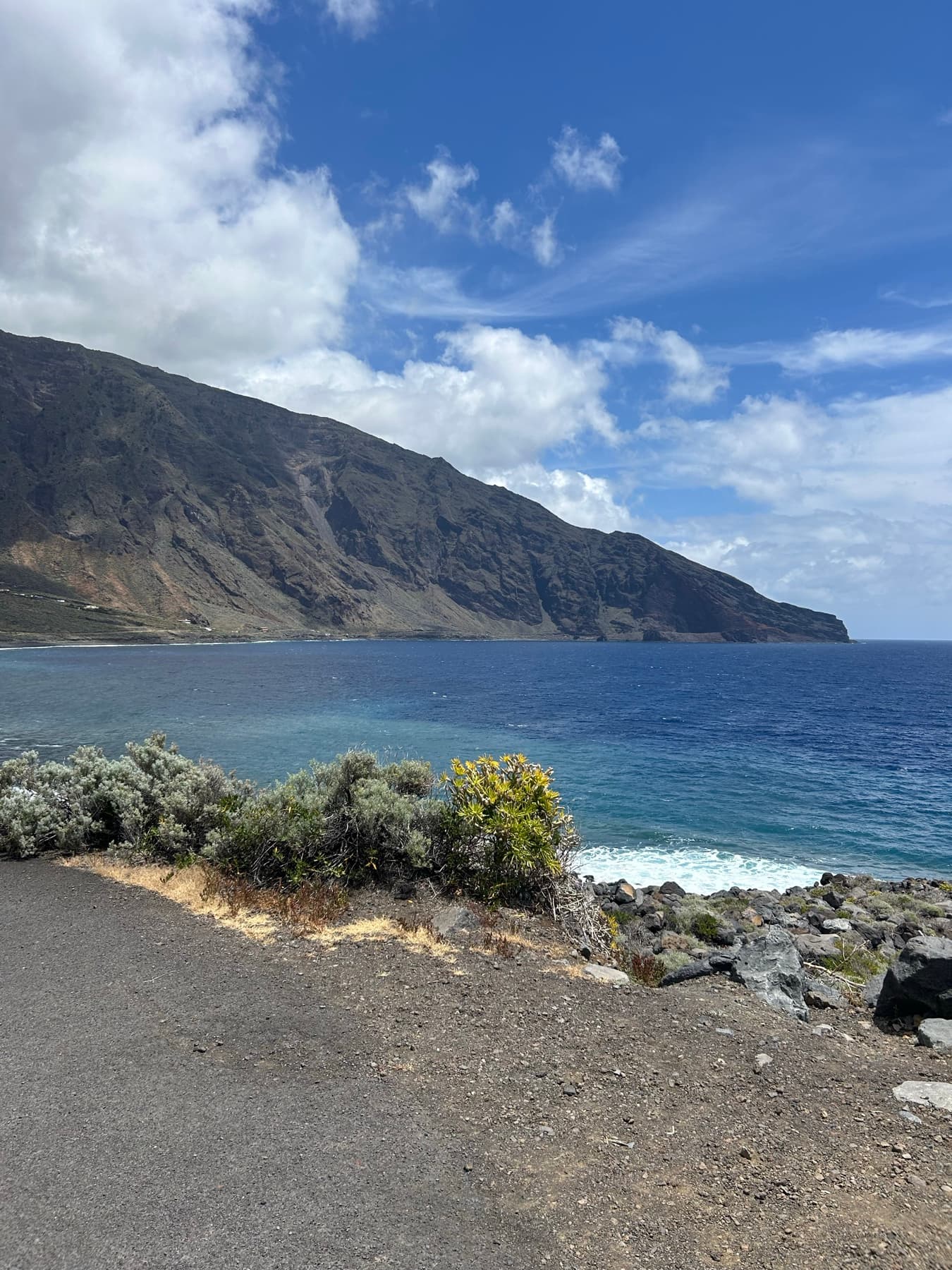 El Hierro coast with open sea