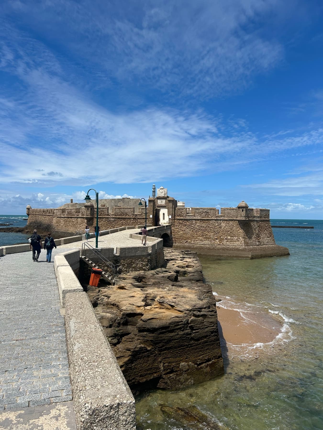 Cadiz fortress beside the sea