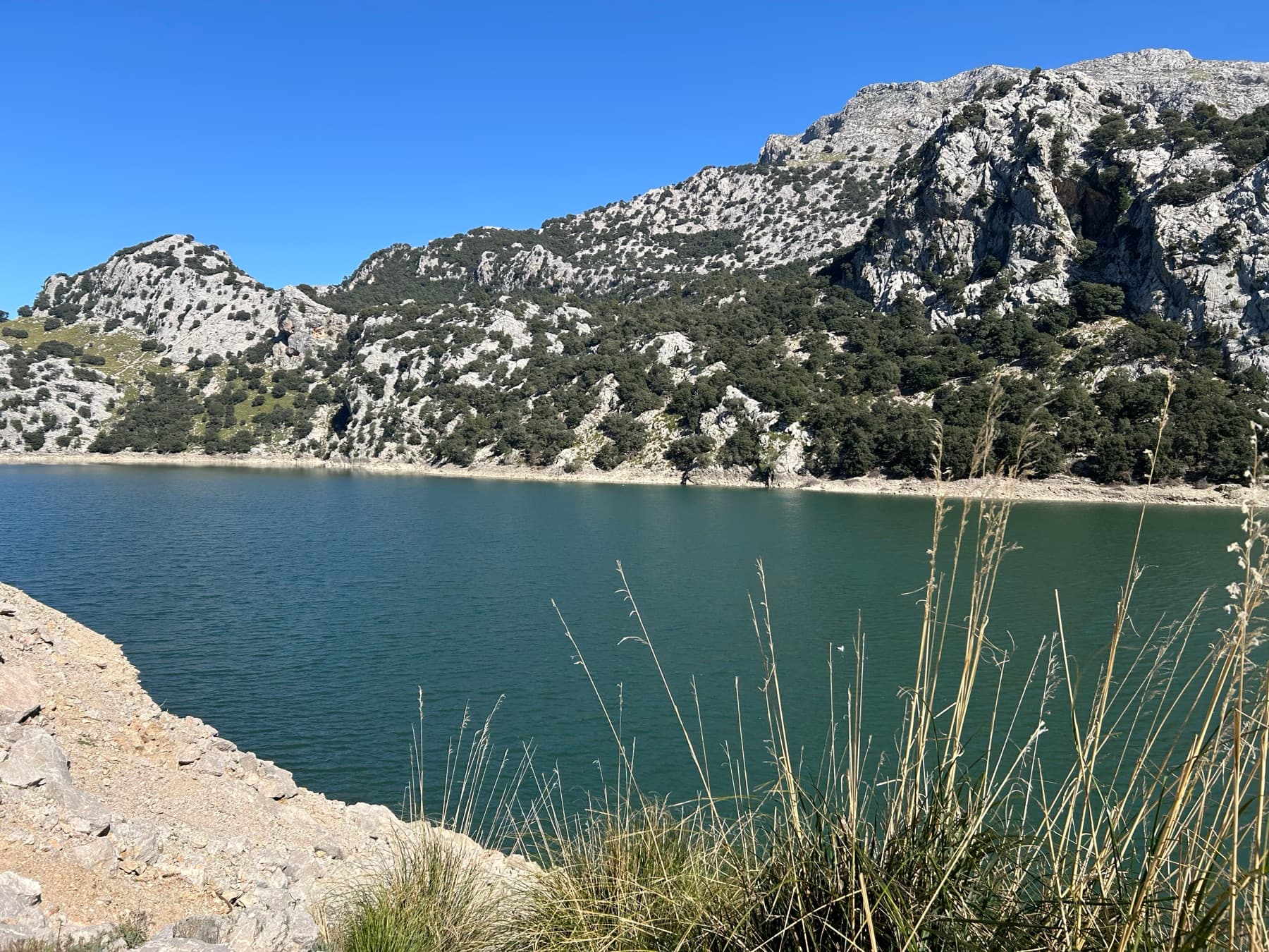 Mallorcan cove seen from rocky mountains