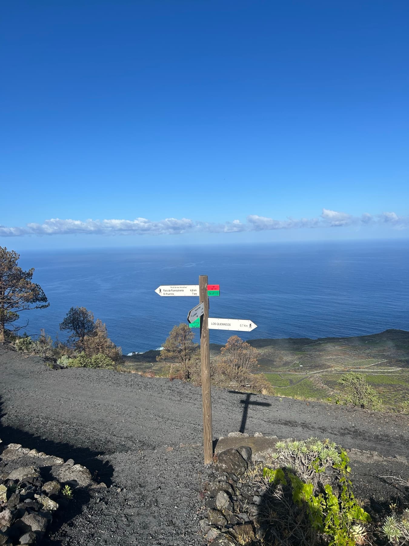 Sign beside a Canary coast