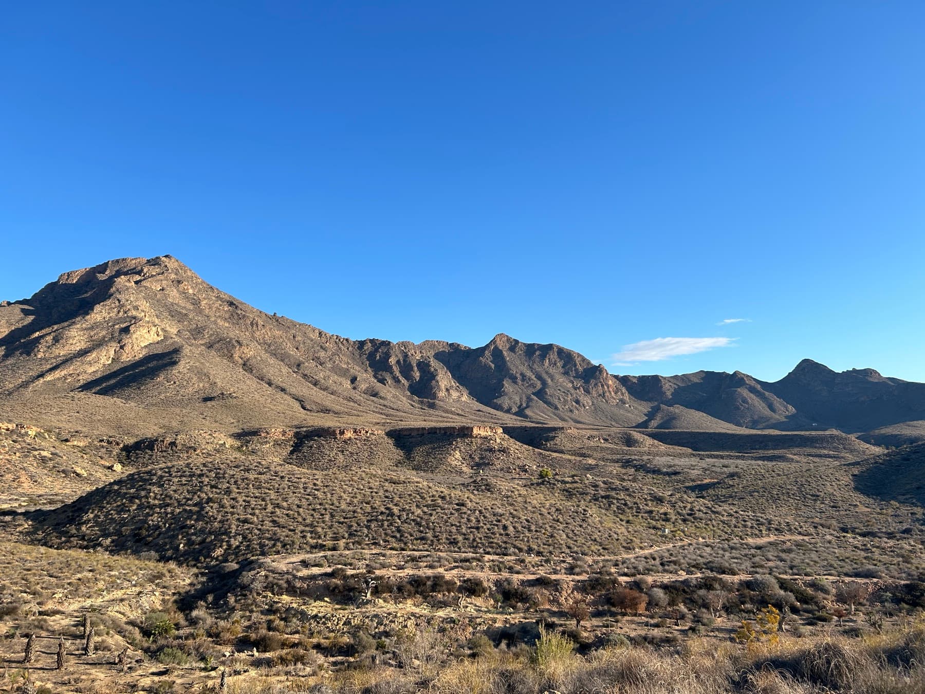 Dry mountain landscape near the sea